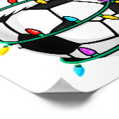 Poster Christmas Soccer Santa Hat Lights Santa Srts Xmas  (Coin)