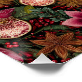 Poster Christmas Spice & Floral Botanical Pattern (Coin)