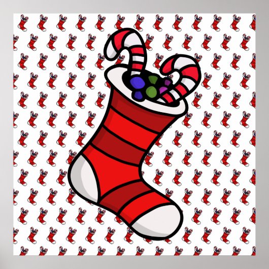 Poster Christmas stocking (Devant)