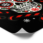 Poster Christmas Sugar Calavera Skull Santa Hat Candy Can (Coin)