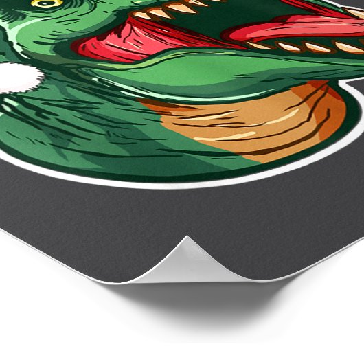 Poster Christmas T-rex  (Coin)
