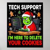 Poster Christmas Tech Suprt Here To Delete Cookies Holida (Devant)