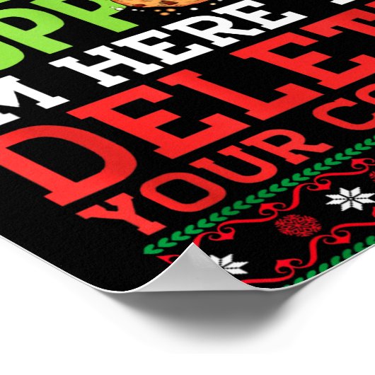 Poster Christmas Tech Suprt Here To Delete Cookies Ugly S (Coin)
