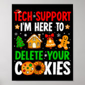 Poster Christmas Tech Suprt Here To Delete Cookies Xmas M (Devant)