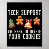 Poster Christmas Tech Suprt Here To Delete Cookies Xmas M (Devant)