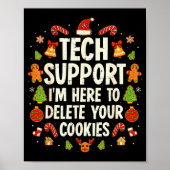 Poster Christmas Tech Suprt Here To Delete Cookies Xmas M (Devant)