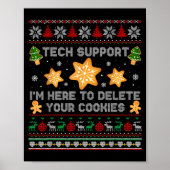 Poster Christmas Tech Suprt Here To Delete Cookies Xmas P (Devant)