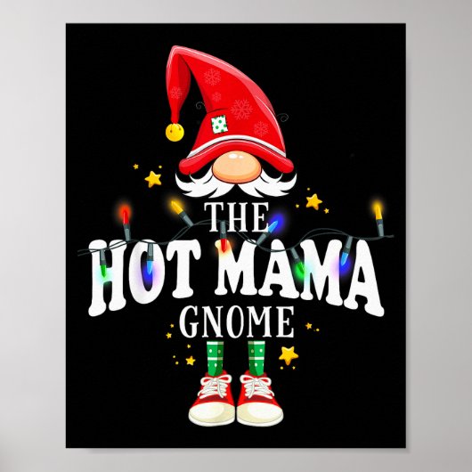 Poster Christmas The Hot Mama Gnome X-mas Matching Pjs  (Devant)