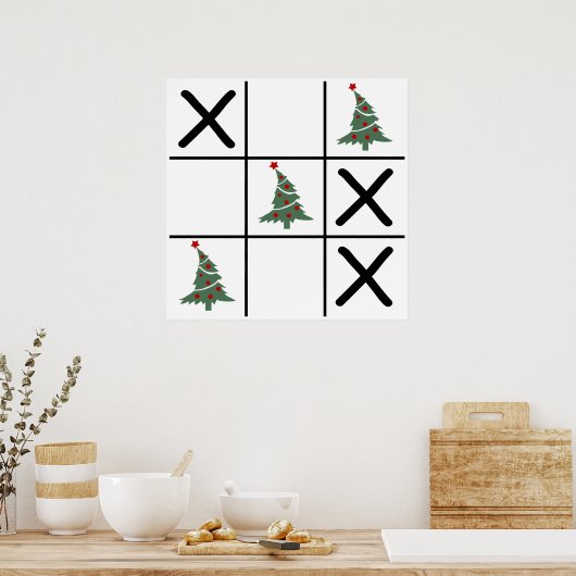 Poster Christmas Tic Tac Toe (Cuisine)