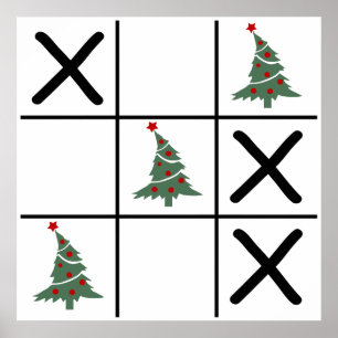 Poster Christmas Tic Tac Toe
