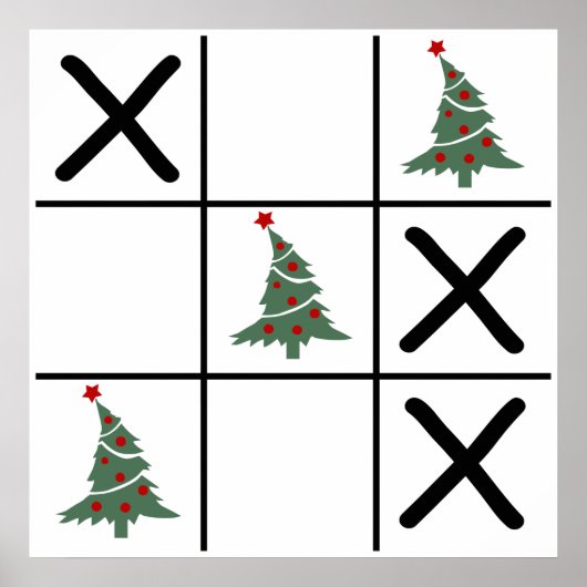 Poster Christmas Tic Tac Toe (Devant)