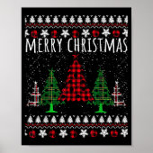 Poster Christmas Tree Buffalo Gingham Plaid  (Devant)