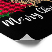 Poster Christmas Tree Buffalo Plaid Red Green Leopard Xma (Coin)