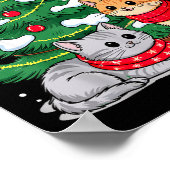 Poster Christmas Tree Cats Xmas  (Coin)