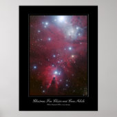 Poster Christmas Tree Cluster and Cone Nebula (Devant)