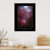 Poster Christmas Tree Cluster and Cone Nebula (Cuisine)