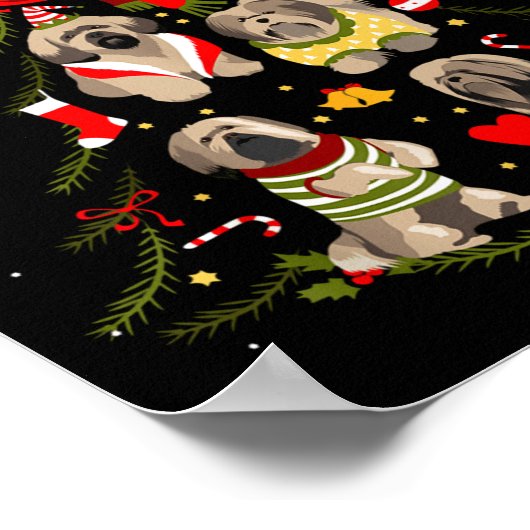 Poster Christmas Tree Lhasa Apso Lover Xmas Dog Owner New (Coin)