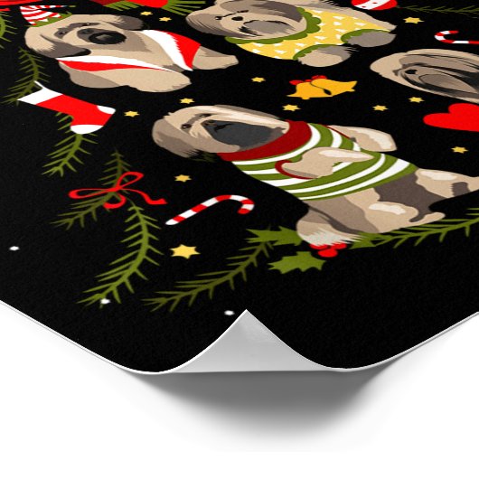 Poster Christmas Tree Lhasa Apso Lover Xmas Dog Owner New (Coin)