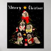 Poster Christmas Tree Lhasa Apso Lover Xmas Dog Owner New (Devant)