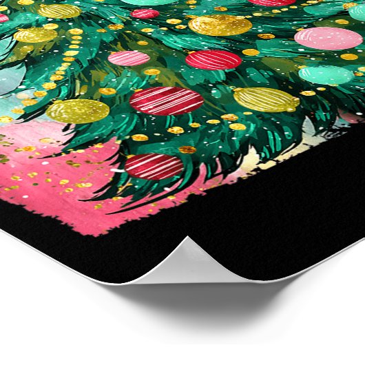 Poster Christmas Tree Ornaments Holiday Xmas Lights Men W (Coin)