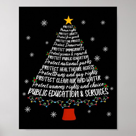 Poster Christmas Tree Protect Human Rights Protect Libert (Devant)