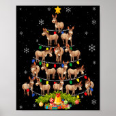 Poster Christmas Tree Santa Hat Lights Xmas (Devant)