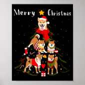 Poster Christmas Tree Shiba Inu Lover Xmas Dog Owner New (Devant)