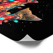 Poster Christmas Trout Fish Funny Fishing Santa Hat Light (Coin)