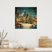 Poster Christmas Village (Cuisine)