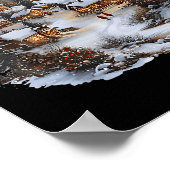 Poster Christmas Village Town Holiday Winter Scene Festiv (Coin)