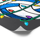 Poster Christmas Volleyball Santa Hat Lights Srts Xmas Pa (Coin)