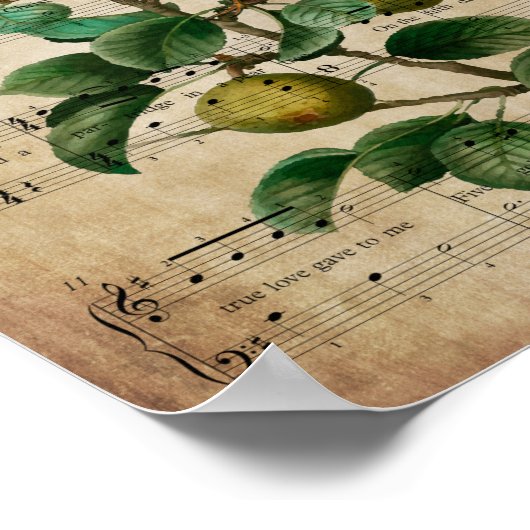 Poster Christmas Wall Art-Partridge in a Pear Tree (Coin)