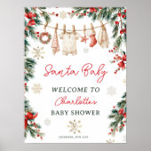 Poster  Christmas Winter Clothesline Santa Baby Shower (Devant)