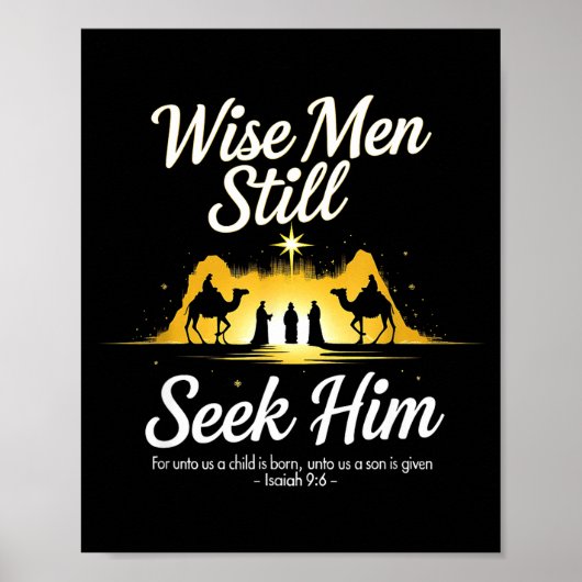 Poster Christmas Wise Men Still Seek Him 3 Kings Religiou (Devant)