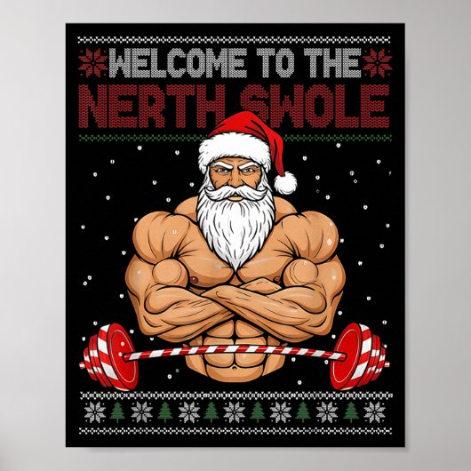 Poster Christmas Workout Welcome To North Swole Xmas Gym (Devant)
