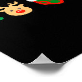 Poster Christmas Xmas Santa, Tree, Stocking, Reindeer Des (Coin)