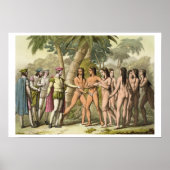 Poster Christophe Colomb (1451-1506) avec Hernando Cor (Devant)