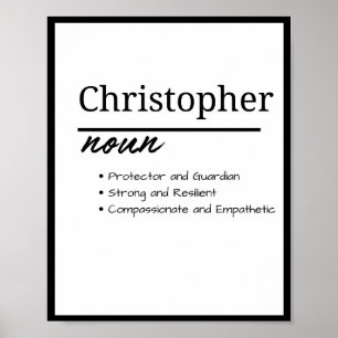 Poster Christopher, Petit Nom Personnalisé Définition
