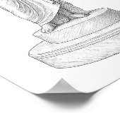 Poster Christus Line Dessin OEuvre murale (Coin)