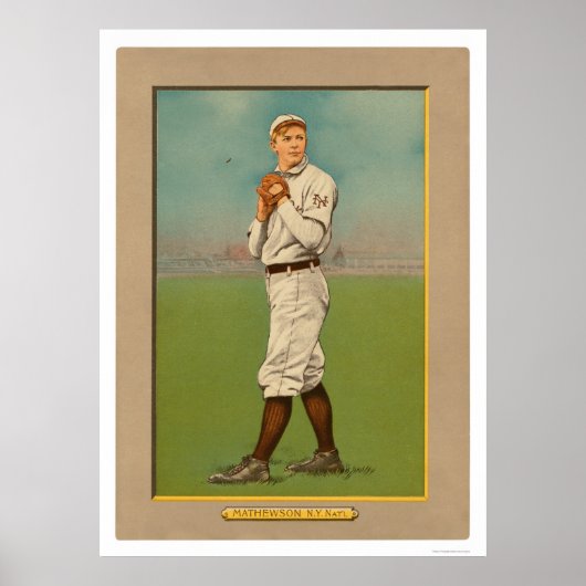 Poster Christy Mathewson Giants Baseball 1911 (Devant)