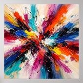 Poster Chroma Color Burst - Abstract Art (Devant)