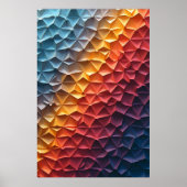 Poster Chroma Fold: Geometric Prism Gradient Abstract Art (Devant)