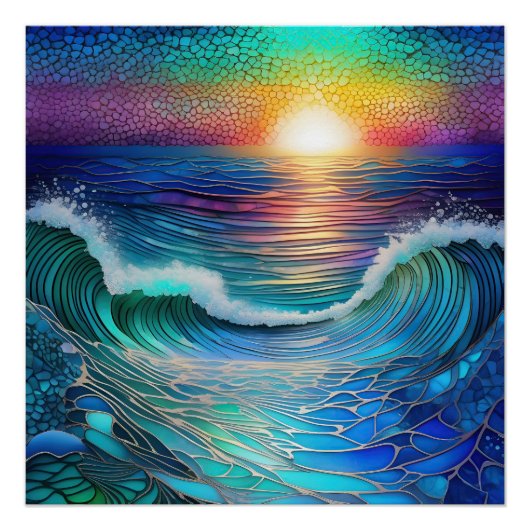 Poster Chroma Sea Seascape (Devant)
