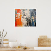 Poster Chromatic Crossroads Abstract Digital Painting (Cuisine)