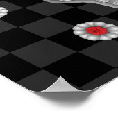 Poster Chrome Calavera (Rose rouge) (Coin)