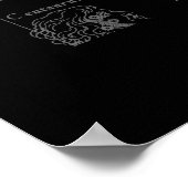 Poster Chrome comme Libra Zodiac Symbole sur Hevelius (Coin)