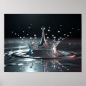 Poster Chrome Liquid Splash (Devant)