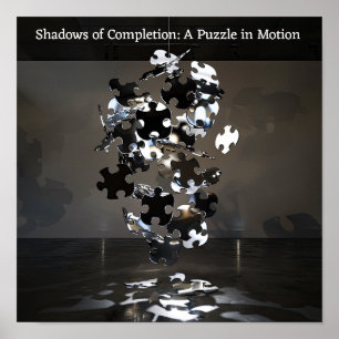 Poster Chrome Puzzle Ascension : Art Moderne Abstrait