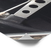 Poster Chrome volant de direction et gages noirs corvette (Coin)