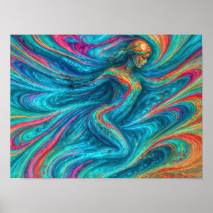Poster "Chromisca" - Portrait d'enceinte fluide